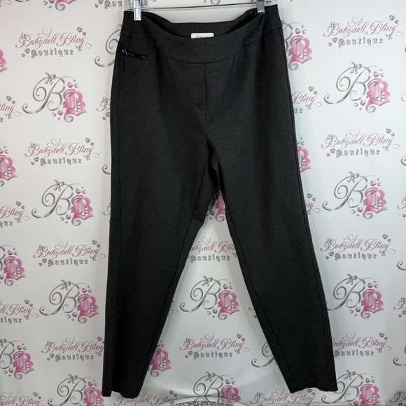 Reitmans Pants - Reitmans pants tight style zip up zippers grey black Charcoal Gray Pants